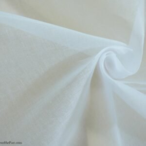 White 100% finlay 120x 120 count cotton organdy medium stiff fabric 44 wide