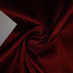 100% SILK DUPIONI FABRIC wine black ~with slubs MM27[5]