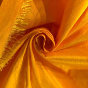100% PURE SILK DUPIONI FABRIC MANGO YELLOW colour 54 wide WITH SLUBS*[MM68[6]