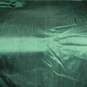 100% PURE SILK DUPIONI FABRIC CROCODILE GREEN 44 WITH SLUBS*
